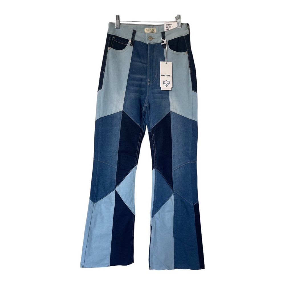 Patchwork bootcut women’s jeans - Picture 2 of 6